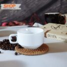 Cốc cafe Capuchino sứ trắng CST-M38