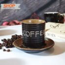 Cốc coffee khắc chữ và đĩa CSM-M101