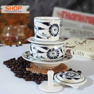 Phin coffe gốm sứ Bát Tràng đẹp CSM-M72