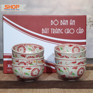 Bộ 6 chén cơm gốm sứ Bát Tràng BC-01