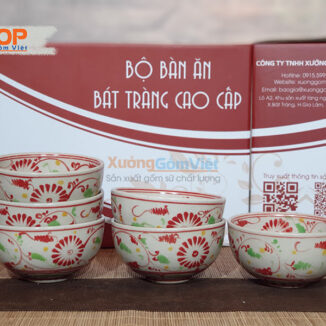 Bộ 6 chén cơm gốm sứ Bát Tràng BC-01