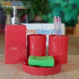 Combo dụng cụ nhà tắm sứ 4 món PKNT-84