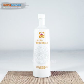 Bình đựng rượu sứ trắng NR-11