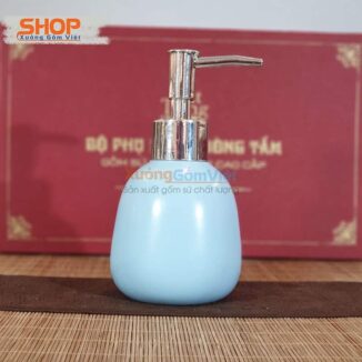 Bình sứ Bát Tràng đẹp đựng dầu xả PKNT-89